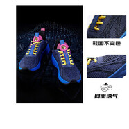 鴻星爾克奇彈2.0運動鞋男新款網(wǎng)面透氣軟底跑步鞋減震潮鞋反光黑科技男鞋 墨水藍正黃 39【標準尺碼】