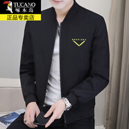 啄木鳥（TUCANO）夾克男秋季新款加絨加厚外套男士休閑棒球服男夾克衫上衣服男裝 206麥穗黑色 XL