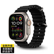 賽瑟  適用于蘋果appleiwatch手表表帶ultra海洋s9/8/7/6/se經(jīng)典表帶防塵耐磨腕帶蘋果周邊 -【黑色】42/44/45/49mm通用【海洋款】