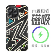 meskins適用蘋果16promax手機殼iPhone男女新款防摔磨砂手感殼卡通來圖定制簡約個性創(chuàng)意硬殼半包全彩輕薄 【磁吸半包殼】829 iPhone14