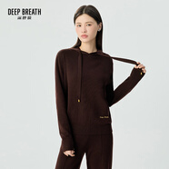 深呼吸DEEP BREATH女裝簡約百搭連帽套頭衛(wèi)衣針織衫上衣女A300858 可可棕 XS (1碼)