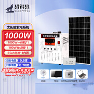 獵鋼狼 太陽(yáng)能發(fā)電系統太陽(yáng)能板太陽(yáng)能板光伏發(fā)電系統家用全套220v 1000w太陽(yáng)能發(fā)電系統