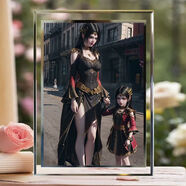 麥思倫美杜莎手辦周邊斗破蒼穹小醫仙蕭炎云韻擺件水晶相框生日禮物 36 六寸水晶相框+照片