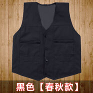 中年男士加絨加厚皮馬甲大碼寬松棉坎肩男保暖V領(lǐng)棉馬甲爸爸裝冬 黑色布馬甲ZO L【90-120斤】