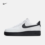 耐克（NIKE）男鞋 Air Force 1 '07 AF1 純黑 黑武士 低幫空軍一號板鞋運動鞋 CK7663-101/白黑板鞋 44.5
