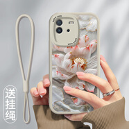 屹川適用iqooneo6/se手機殼vivo iQOONEO5S/SE全包防摔neo5/活力版網(wǎng)紅ins風(fēng)新款neo3皮紋硅膠軟殼女款 【古董白】金蕊繁花-贈保護膜+掛繩 iqooneo3(Z1)