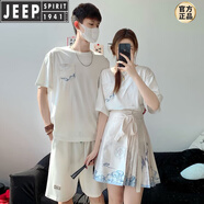 JEEP SPIRIT2026夏季情侶中式國風(fēng)漢.服高腰馬面設計感一片式系帶半身.裙套裝 女 裙(一片式)  S