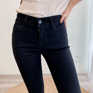 Levi's李維斯710女士levi‘s中腰緊身小腳牛仔褲 710黑0034(奧特同款) W25_L28