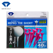 GOLF日本進(jìn)口耐用可調(diào)節(jié)高度高爾夫球TEE低阻力塑膠限位T球托球釘 紅色全長40mm短TEE TE-433(18支
