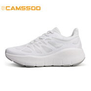美駱世家（CAMSSOO）秋冬男女透氣網(wǎng)面跑步運(yùn)動(dòng)鞋透氣減震運(yùn)動(dòng)鞋跳繩跳操慢跑旅游登山 象牙白 39