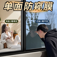 龍博士（LONGBOSHI）單向透視玻璃窗防窺膜窗戶單面透光窗貼外面看不到里面單透玻璃膜 鉆石銀【白天防窺款】銀白鏡面 50*100cm（拍多件長度連著發(fā)）