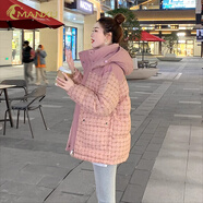 曼蓄2025新款羽絨服女小個(gè)子加厚高端品牌女款羽絨服女韓版洋氣大牌 粉色 S