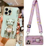 潤華年適用于糖果暴力熊適用13蘋(píng)果14plus手機殼iPhone7/6s掛脖xsmax支架11女8 主圖款 蘋(píng)果14pro