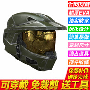 士官長cos服MK6經(jīng)典版士官長可穿戴頭盔擺件全身盔甲手工EVA模型道具COS服裝 經(jīng)典版士官長頭盔-EVA材料包