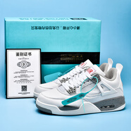 aj4電母男鞋冬季莆田純原高-版本aj3白水泥高幫鞋 aj4白奧利奧 42碼