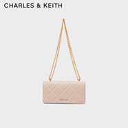 CHARLES&KEITH質(zhì)感菱格鏈條小方錢(qián)包女包包女包生日禮物CK6-10680924 Light Pink淺粉色 XS