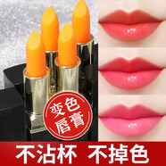 YANQINA變色唇膏不掉色不沾杯保濕補水滋潤防干裂有色溫變胡蘿卜素潤唇膏 胡蘿卜素+紅櫻桃