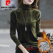 皮爾卡丹官方打底衫女2025新款秋冬加絨金絲絨內搭咖色上衣高領(lǐng)加厚長(cháng)袖T 軍綠色【加絨】旗艦款-旗艦款 XL 旗艦款-旗艦款
