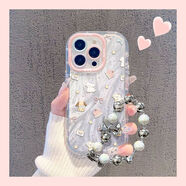 r可愛(ài)動(dòng)物蘋(píng)果15/14Plus手機殼13/12/11Pro全包x/xs防摔8/7plus女 泡芙殼鏡面-JH526可愛(ài)動(dòng)物+手鏈 蘋(píng)果15