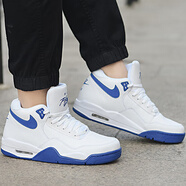 耐克（NIKE）官方艦店男鞋春季運動鞋AIR FLIGHT 89氣墊休閑鞋AJ4兄弟跑步鞋 白/藍/AJ4兄弟款 42