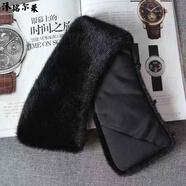 沐銘爾萊羽絨服毛領(lǐng)男單買(mǎi)仿真毛領(lǐng)子通用男士皮衣皮草黑色棉衣服毛呢子大衣仿兔毛假領(lǐng) 普通毛領(lǐng)【黑色】