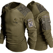 吉普/輕奢美國(guó)海豹突擊隊(duì)服裝軍旅戶外t恤短袖戰(zhàn)術(shù)上衣軍事風(fēng)男裝 軍綠101長(zhǎng) 4XL(196-215斤）