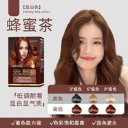 泡泡出彩染發(fā)膏植物流行色顯白染發(fā)劑黑色男女純遮蓋白發(fā)時尚自己在家染發(fā) 蜂蜜茶色（可蓋白發(fā)）