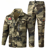 軍迷用品軍迷服裝迷彩服套裝男作訓(xùn)服春秋季彈力工裝耐磨勞保工作服全套特種兵戰(zhàn)術(shù)服裝 黃迷彩套裝 XXL/180【145-160斤】