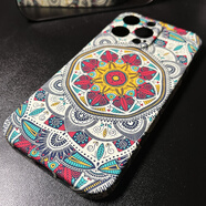 慕念（munian）新款會(huì )發(fā)光的適用iPhone15pro max手機殼夜光花朵圖騰適用蘋(píng)果14Pro高級小眾設計感13潮牌12復古中 號花朵圖騰(冷色) iPhone 15 Pro