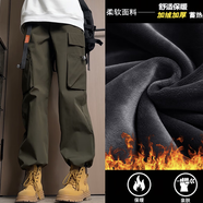 至唯美式三防寒水沖鋒褲男款秋冬季加絨配馬丁靴的褲子機能工裝登山褲 K1229J軍綠色 加絨 XL【推薦125-145斤】