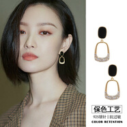 魅迪芬方圓臉適合的耳環(huán)2025新款爆款高級感氣質(zhì)耳墜純銀針耳釘耳夾耳飾 金色925銀針 有耳洞拍