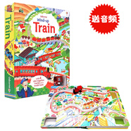 英文原版繪本 Usborne Wind-up Train 發(fā)條火車軌道車書 益智玩具書 彩虹氣球軌道 親子互動(dòng)讀物環(huán)游世界探險(xiǎn)之旅擰緊發(fā)條可跑