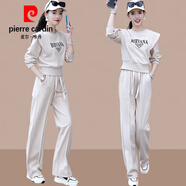 皮爾卡丹2025春秋季新款女士運(yùn)動服套裝休閑時(shí)尚衛(wèi)衣兩件套洋氣時(shí)髦小個(gè)子 杏色 M (建議100斤以內(nèi))