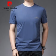 皮爾卡丹（pierre cardin）輕奢高檔短袖t恤男夏季裝圓領(lǐng)純棉高端品牌半袖上衣丅男士體恤衫 藍(lán)色【涼感T恤冰絲透氣潮流】 185/3XL碼【169-180斤】