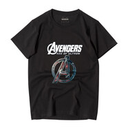 復(fù)仇者聯(lián)盟4短袖漫威周邊鋼鐵俠T恤衣服marvel聯(lián)名滅霸美國(guó)隊(duì)長(zhǎng)男 黑/復(fù)仇者 S