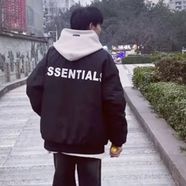 妙奕嘉外套男春男裝新款飛行員夾克棒球服秋裝薄外套潮流美式高街 ESSEN夾克外套【黑色】 2XL