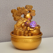 流水家園聚寶盆噴泉搖錢(qián)樹(shù)桌面擺件家居裝飾客廳工藝品辦公室開(kāi)業(yè)喬遷送禮 2192大號(hào)普通【長(zhǎng)23寬23高30】 插電款