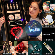 kourt音樂(lè )投影口紅彩妝禮盒圣誕情人節禮物生日送女生女朋友老婆禮品 一鹿有你+口紅香水+項鏈手鏈 3g