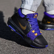耐克（NIKE）男鞋2025春秋季新款詹姆斯籃球鞋實(shí)戰(zhàn)緩震休閑鞋運(yùn)動(dòng)鞋 FB2237-001黑紫金 45