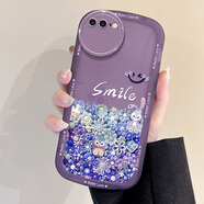 屹川 適用蘋(píng)果7p/8p手機殼 iPhone7/8/se3/se2全包防摔6plus/splus新款6/6s網(wǎng)紅高級透明硅膠軟殼女款 【透紫】花花兔-贈保護膜 蘋(píng)果7plus/蘋(píng)果8plus