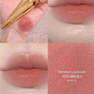 路鉑廷（Christian Louboutin） CL蘿卜丁絲滑口紅唇膏女王權(quán)杖 水潤絲緞355#裸粉豆沙