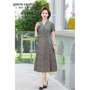 皮爾卡丹時(shí)尚連衣裙中年女裝2025新款洋氣裙子夏裝氣質(zhì)長(cháng)裙女 綠色 2XL 【建議110-125斤】