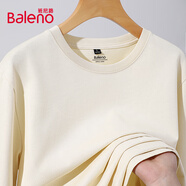 班尼路（Baleno）長袖t恤男春秋季基礎(chǔ)款純色圓領(lǐng)內(nèi)搭男士打底衫寬松純棉上衣男款