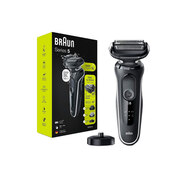 BRAUN Series 5 5050cs 電動剃須刀 防水網(wǎng)膜刀頭 干濕兩用 帶修剪器 可充電式 附帶充電座 銀色