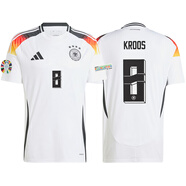 阿迪達斯（adidas）酷銳足球阿迪達斯2024歐洲杯德國隊主場(chǎng)球員版球衣足球服IZ1620 DG主場(chǎng)克羅斯雙章|IZ1620 M
