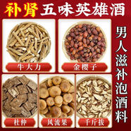 北京同仁堂【官方店正品】正品英雄泡酒材料五件套牛大力金櫻子石頭果杜仲千 野生英雄酒泡料[重振男人雄風(fēng)] 泡酒四件套[可泡20斤酒]各250