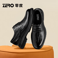 零度尚品Zero皮鞋男夏季2025新款男士商務(wù)休閑正裝男鞋透氣軟底耐磨辦公鞋 黑色 41