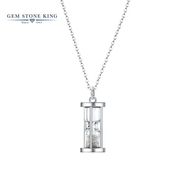 GEM STONE KING項鏈女925銀設(shè)計感鉆石沙漏情侶項鏈時尚簡約送女友生日禮物 925銀鉆石沙漏項鏈