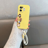 暉升適用opporeno7手機殼7pro新款7se可愛(ài)r75g立體5g卡通rone保護套0pporeno全包reon防摔軟殼創(chuàng  )意超萌 立體小狗+米黃色手繩 opporeno7se（pfcm00）