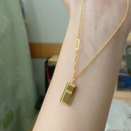 初享（CHUXIANG）仿沙金蝴蝶流蘇項鏈女黃銅鍍金蝴蝶套鏈時(shí)尚氣質(zhì)鎖骨鏈金店同款 金色小金條  A08-201